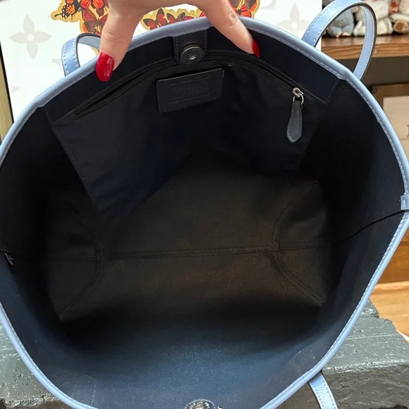 Coach Floral Periwinkle Reversible Tote and Wallet - Picture 14 of 17